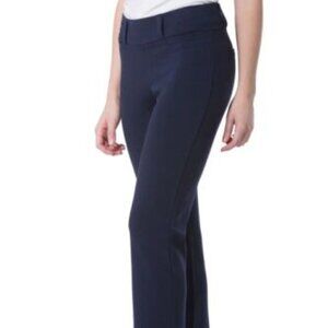 Fishers Finery Women's Ponte Knit Pull-on Boot Leg Work Pant Navy Size SP Career